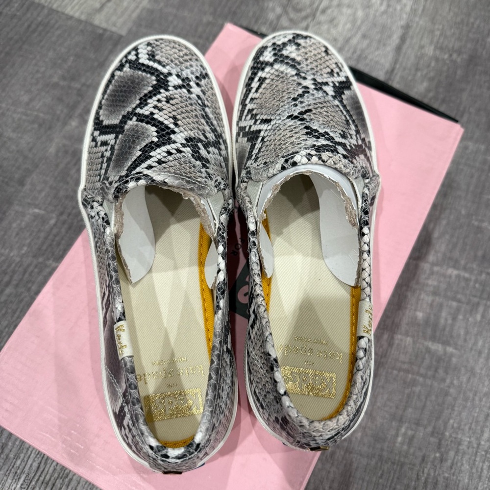 Keds X Kate Spade New York Double Decker Snake-embossed‎ Sneakers - Picture 4 of 6